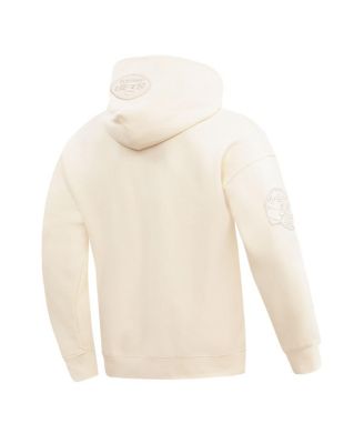 Men's Ahmad Sauce Gardner Cream New York Jets Player Name and Number Pullover Hoodie