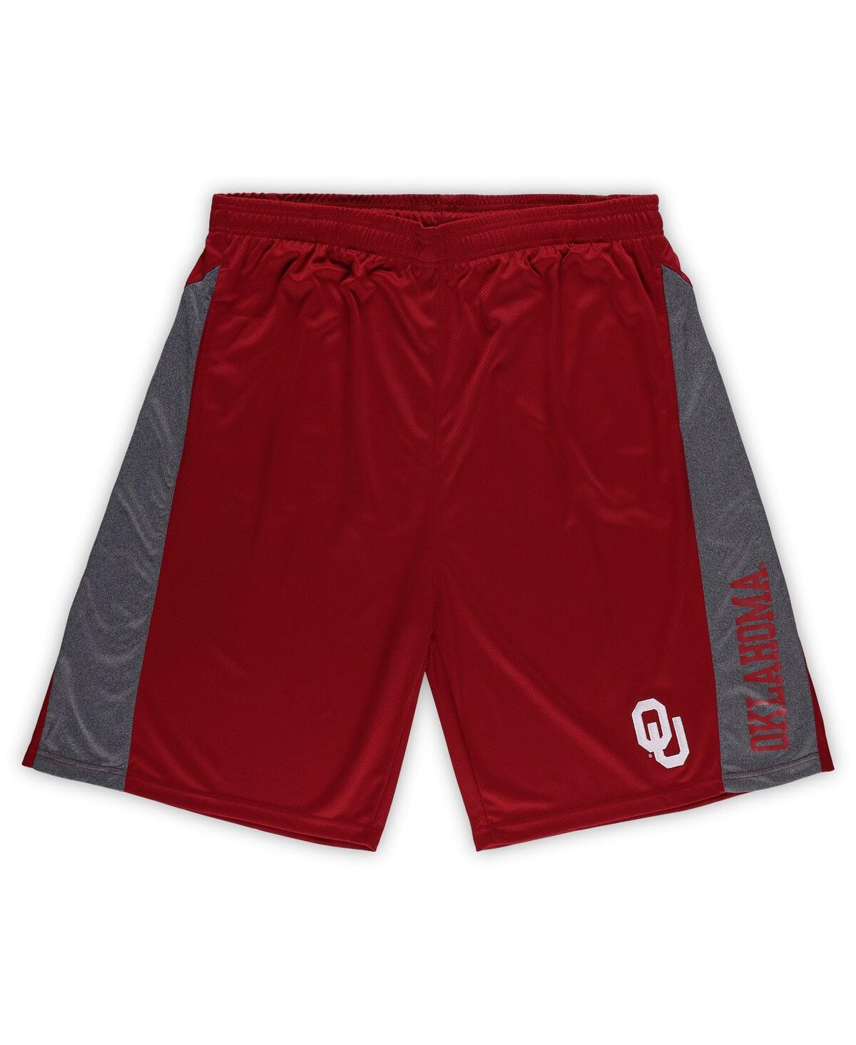 Shop Profile Men's  Crimson Oklahoma Sooners Big And Tall Textured Shorts