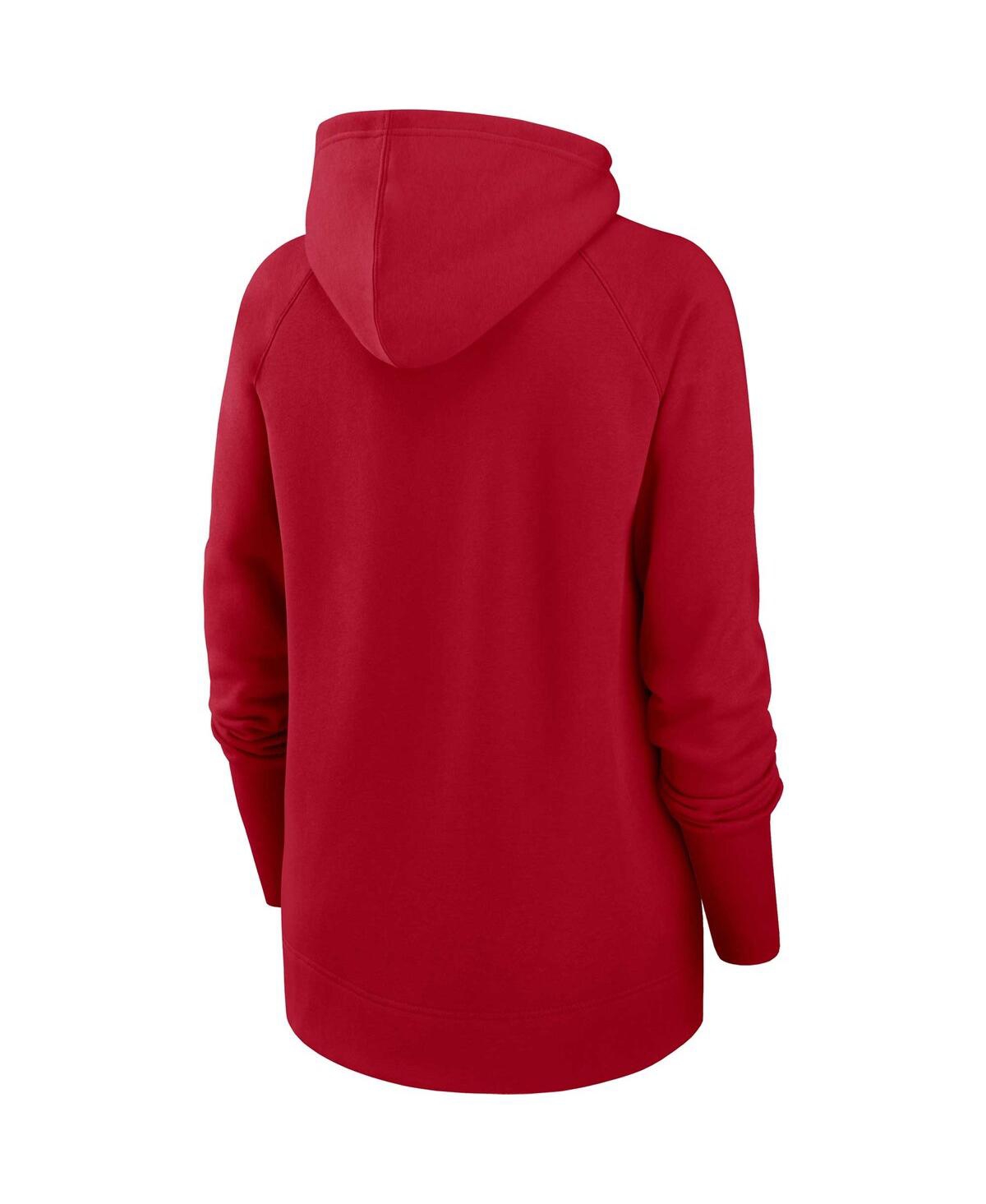 Women's NikeTampa Bay Buccaneers Asymmetrical Raglan Full-Zip Hoodie - Red