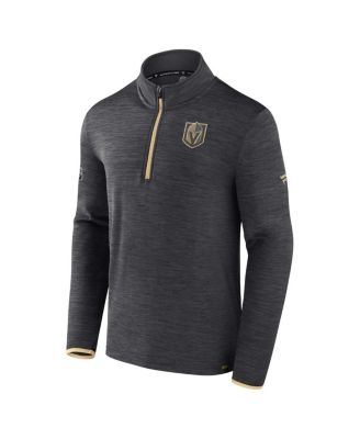 Men's Heather Charcoal Vegas Golden Knights Authentic Pro Quarter-Zip Pullover Top