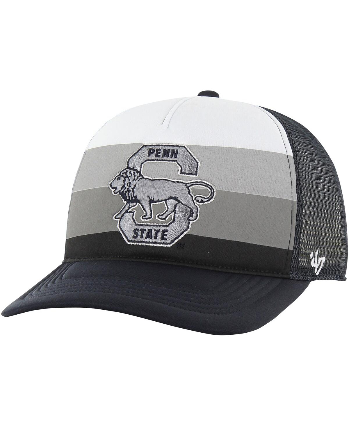 47 Brand Men's ' Navy Penn State Nittany Lions Kelso Hitch Adjustable Trucker Hat In Black