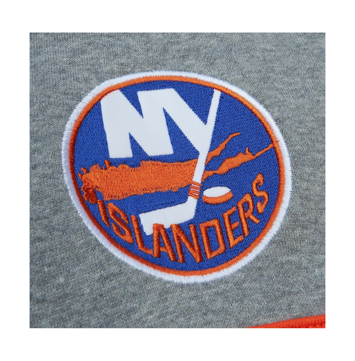Мужское худи Mitchell & Ness Royal, Gray New York Islanders Head Coach Pullover — фото 4
