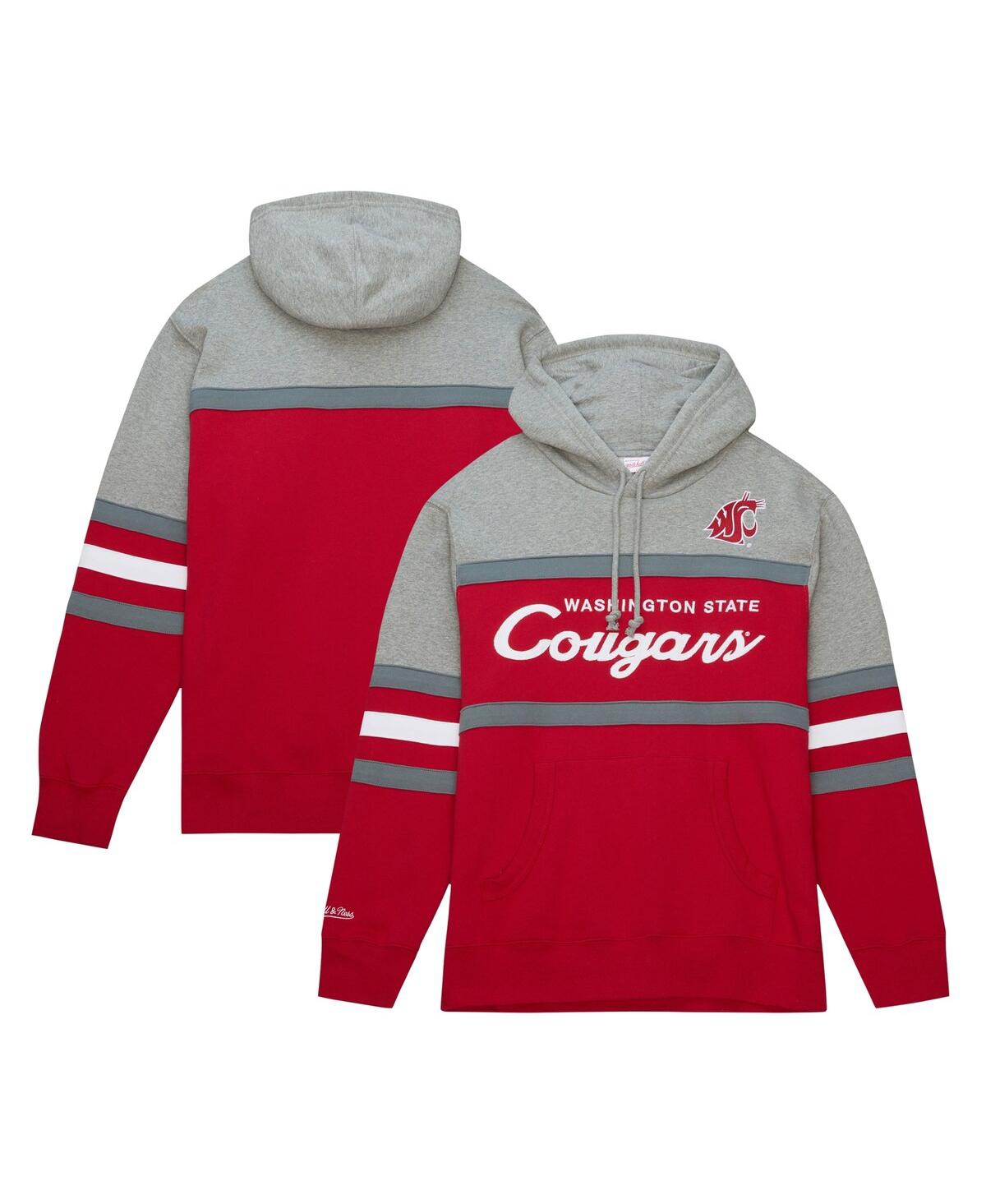 Mitchell & Ness Men's  Red Washington State Cougars Head Coach Pullover Hoodie
