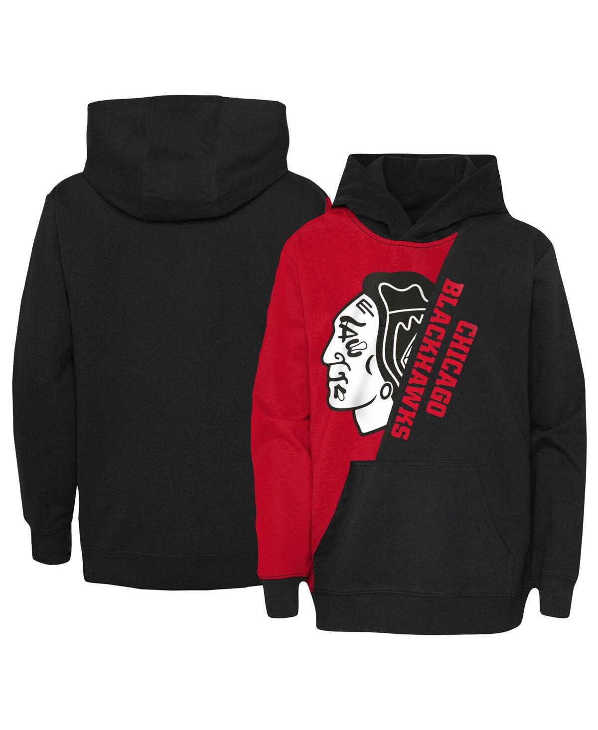 Outerstuff Kids' Big Boys Red Chicago Blackhawks Unrivaled Pullover Hoodie