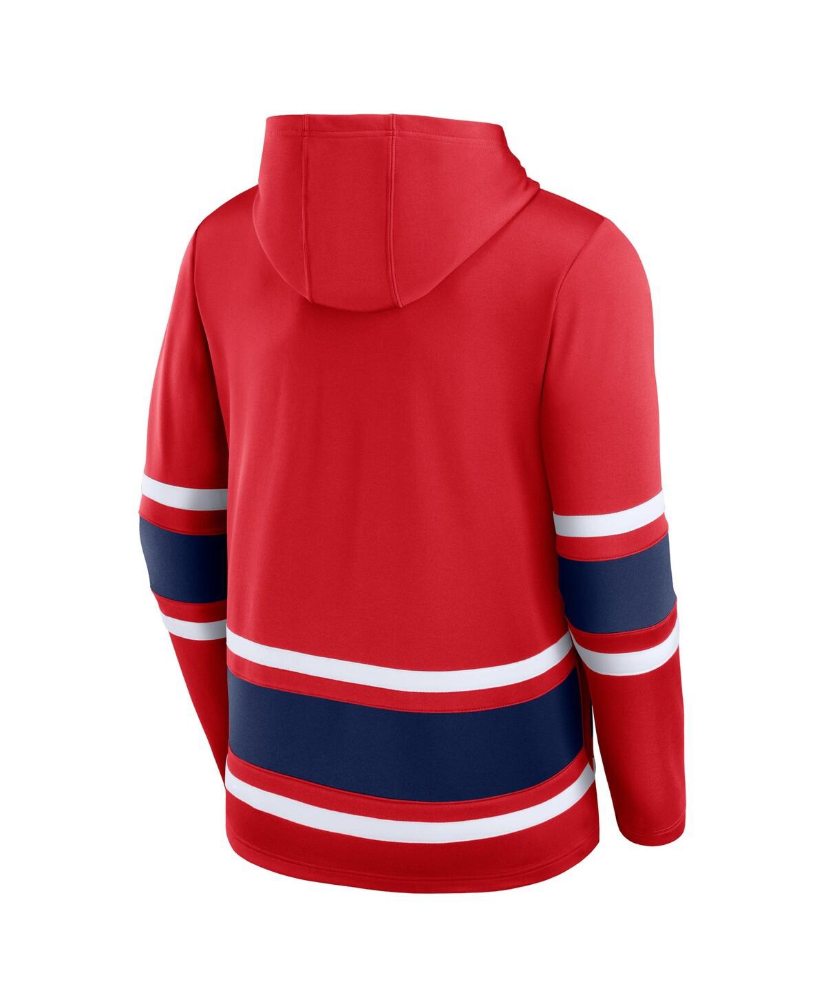 Men's FanaticsWashington Capitals Puck Deep Lace-Up Pullover Hoodie - Red