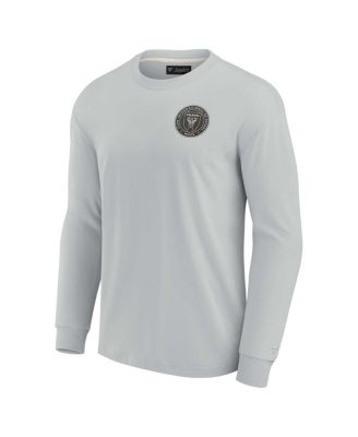 Men's and Women's Gray Inter Miami CF Super Soft Long Sleeve T-shirt
