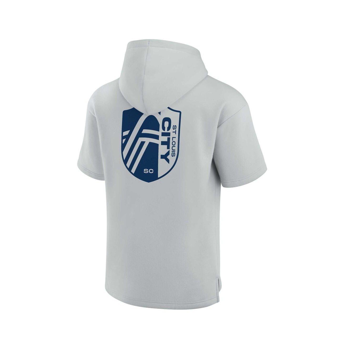 Худи Fanatics Signature Gray St. Louis City SC Super Soft Fleece Short Sleeve Pullover — фото 3