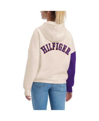Women's Cream, Purple Minnesota Vikings Harriet Pullover Hoodie