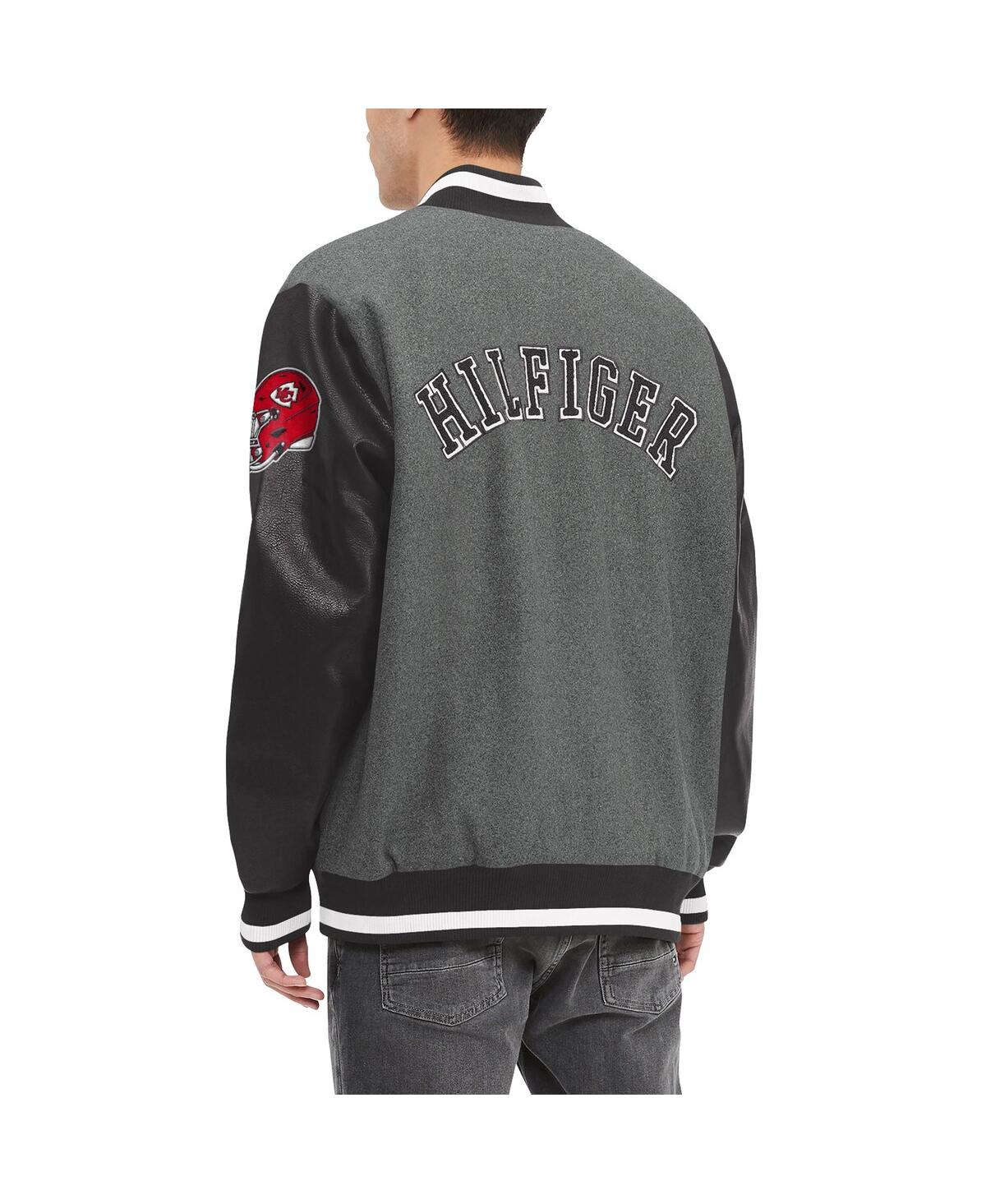 Men's Tommy Hilfiger Black Kansas City Chiefs Gunner Full-Zip Varsity Jacket - Black