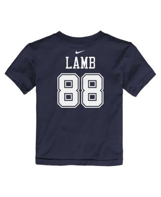 Toddler Boys and Girls CeeDee Lamb Navy Dallas Cowboys Player Name and Number T-shirt