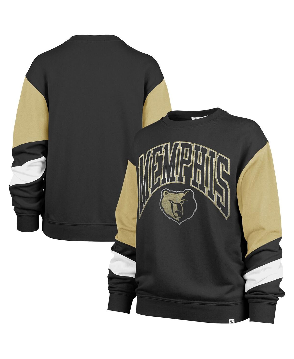 Women's '47 Brand Black Memphis Grizzlies 2023/24 City Edition Nova Crew Sweatshirt - Black