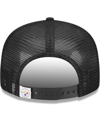 Youth Boys and Girls Black Pittsburgh Steelers Main Trucker 9FIFTY Snapback Hat
