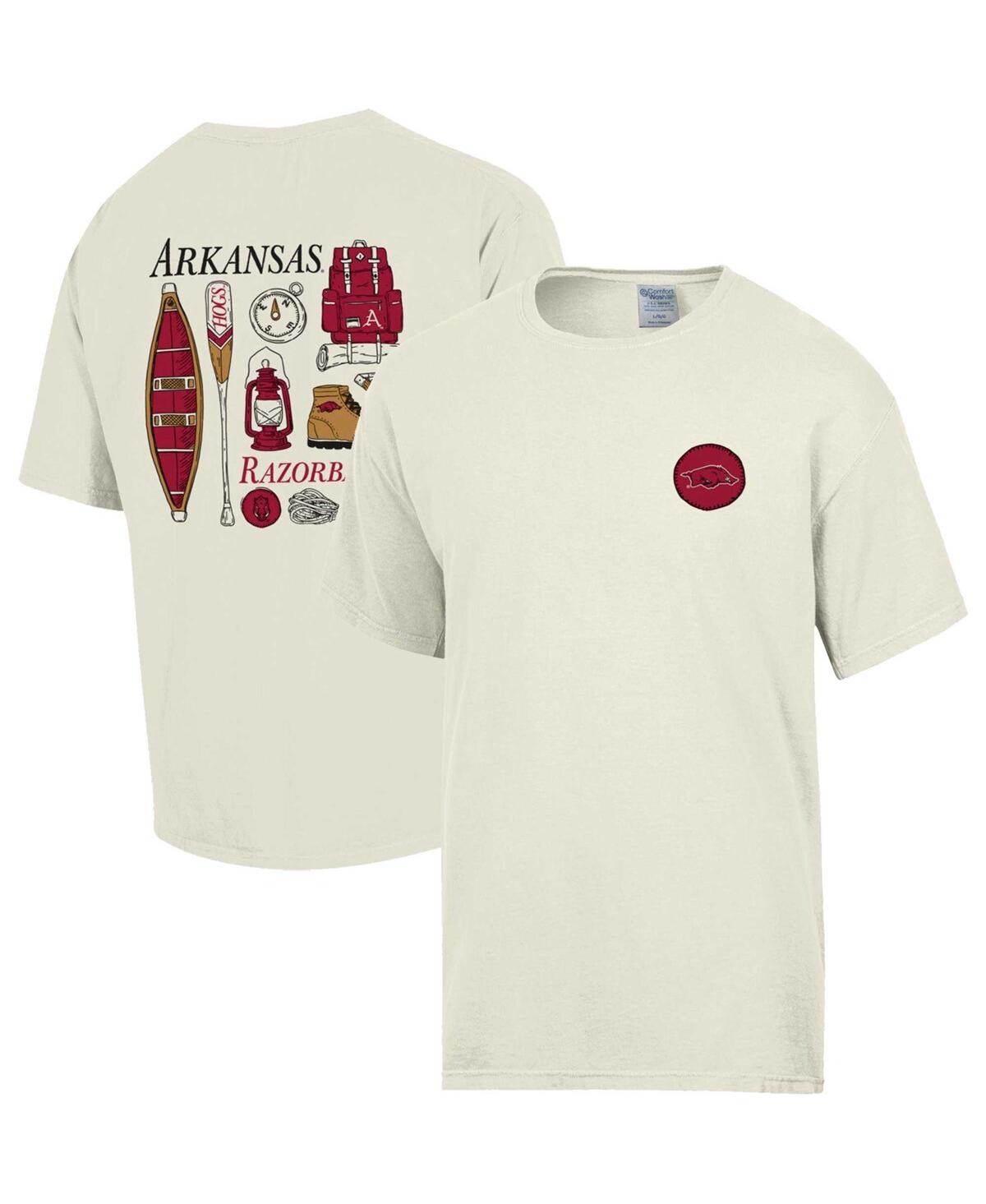 Comfortwash Men's  Cream Arkansas Razorbacks Camping Trip T-shirt