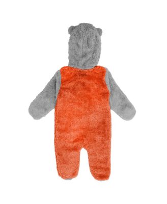 Newborn and Infant Boys and Girls Orange Philadelphia Flyers Game Nap Teddy Fleece Bunting Full-Zip Sleeper