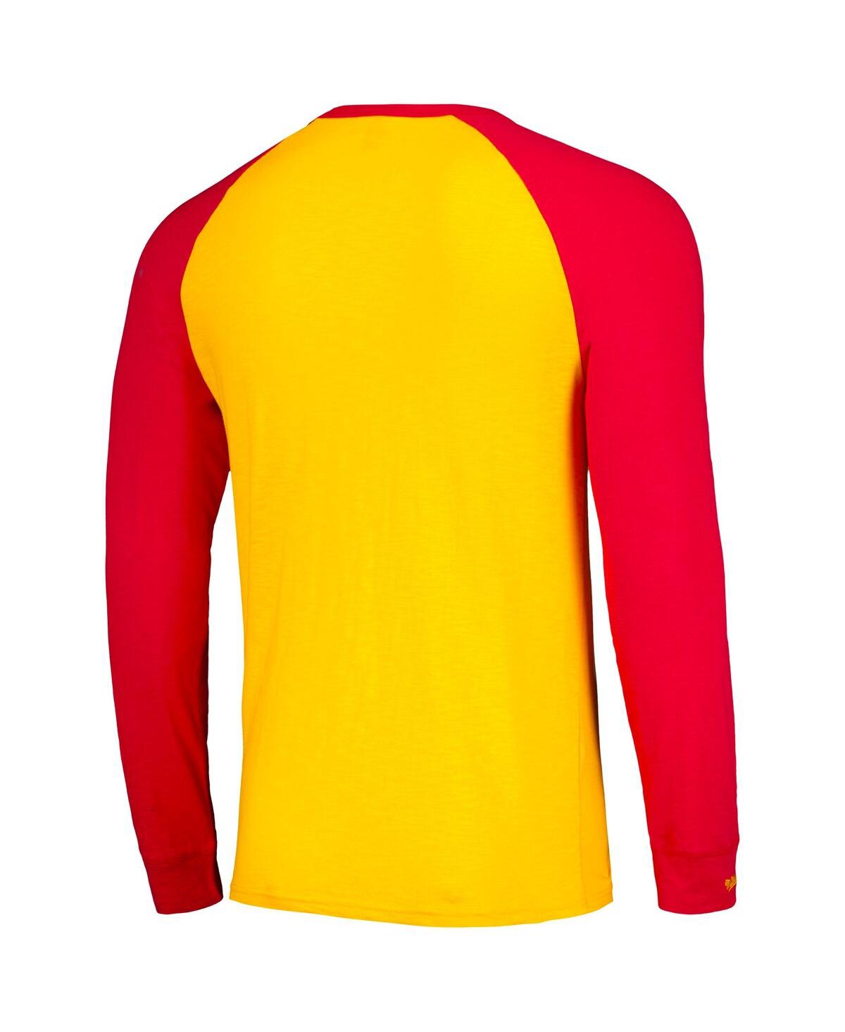 Men's Mitchell & NessFlorida State Seminoles Legendary Slub Raglan Long Sleeve T-shirt - Gold