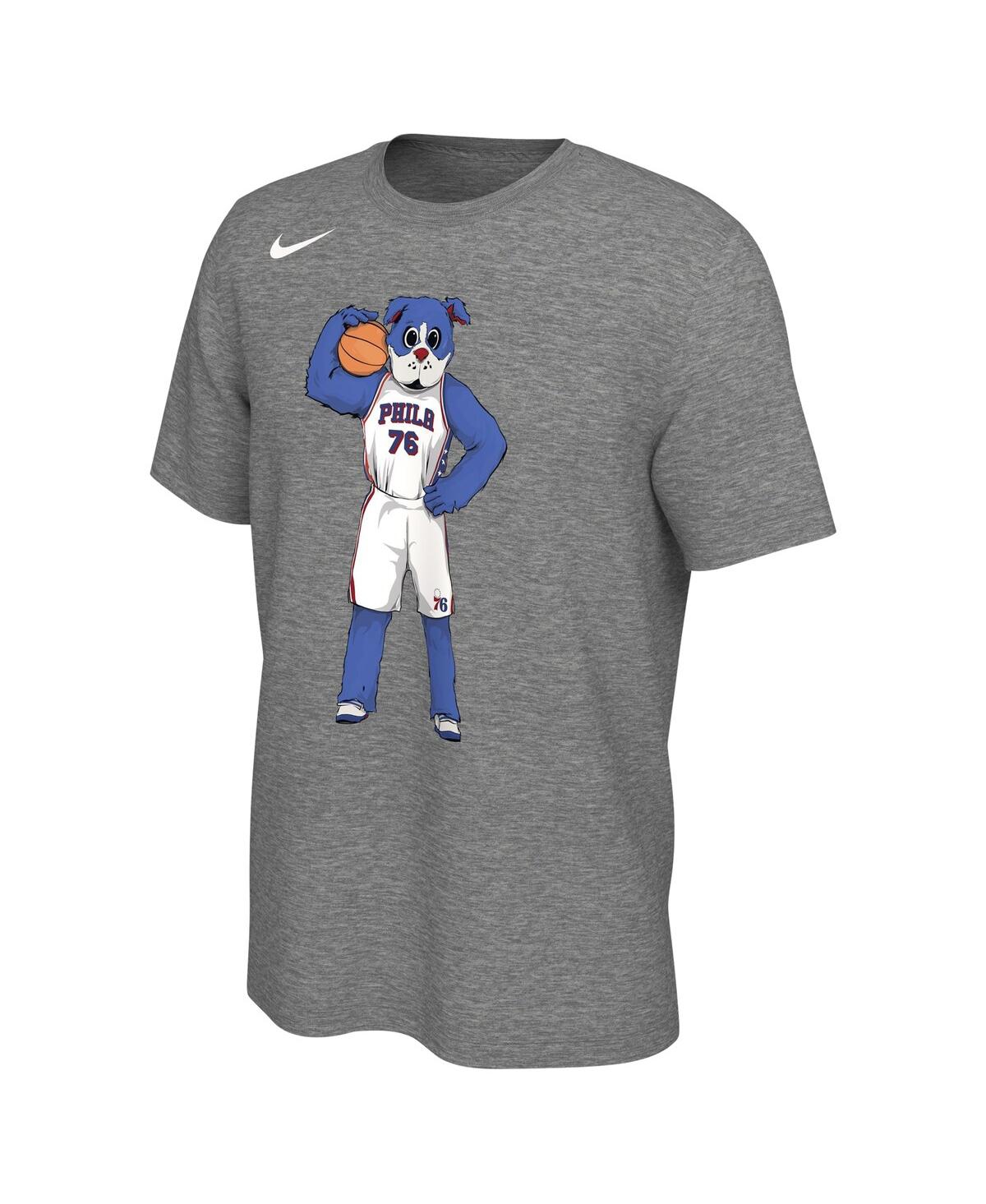 Men's and Women's NikePhiladelphia 76ers Team Mascot T-shirt - Heather Charcoal