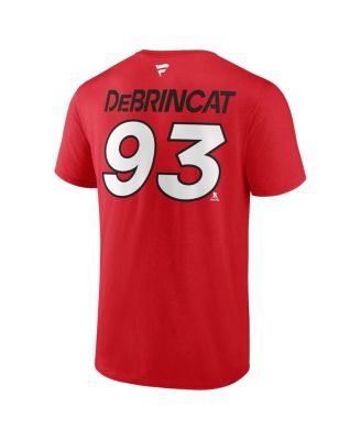 Men's Alex DeBrincat Red Detroit Red Wings Authentic Pro Prime Name and Number T-shirt