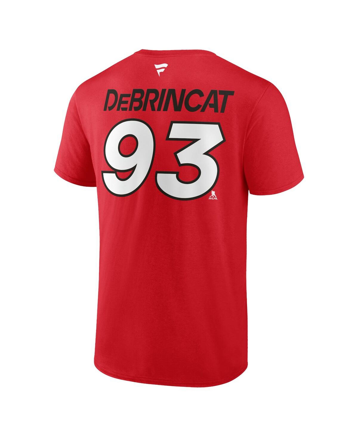 Fanatics Branded Alex Debrincat Red Detroit Red Wings Authentic Pro Prime Name & Number T-shirt In Red