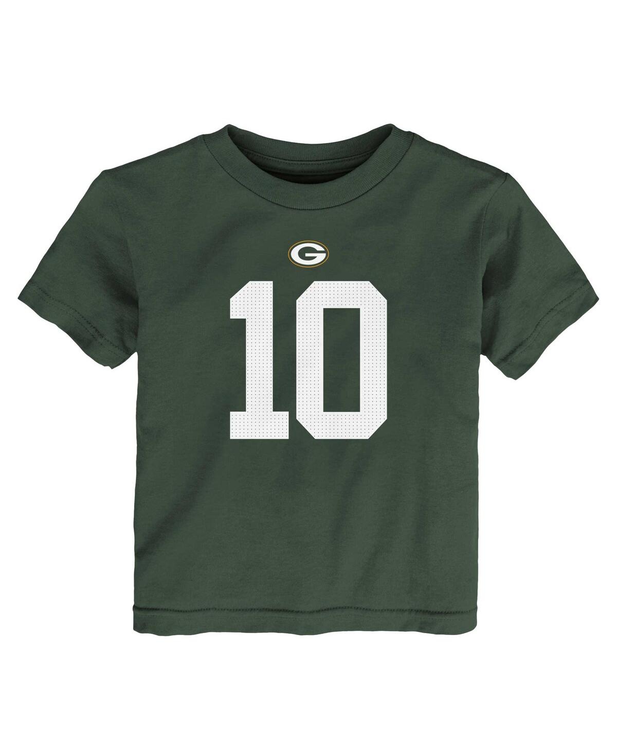 Nike Toddler Boys And Girls  Jordan Love Green Green Bay Packers Player Name And Number T-shirt In Green