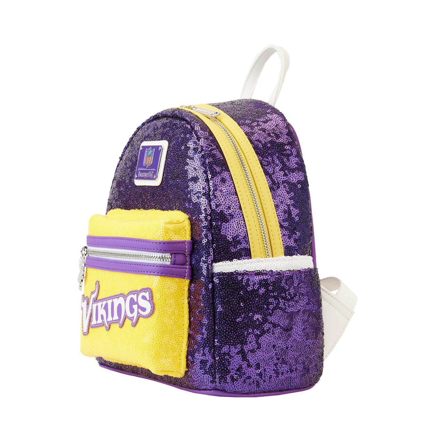 Рюкзак Loungefly and Minnesota Vikings Sequin Mini — фото 3