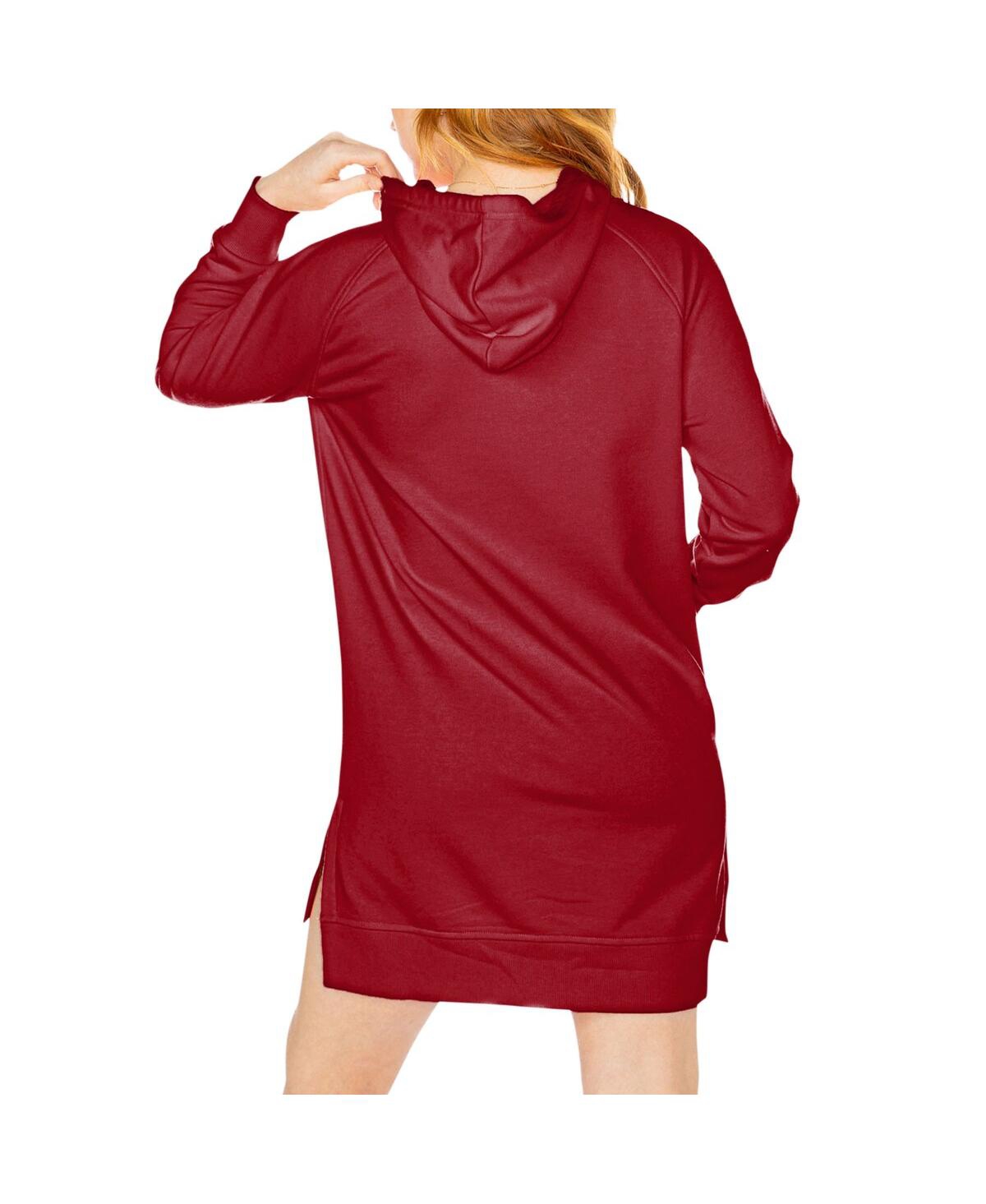 Women's Gameday CoutureAlabamaTide Take a Knee Raglan Hooded Sweatshirt Dress - Crimson