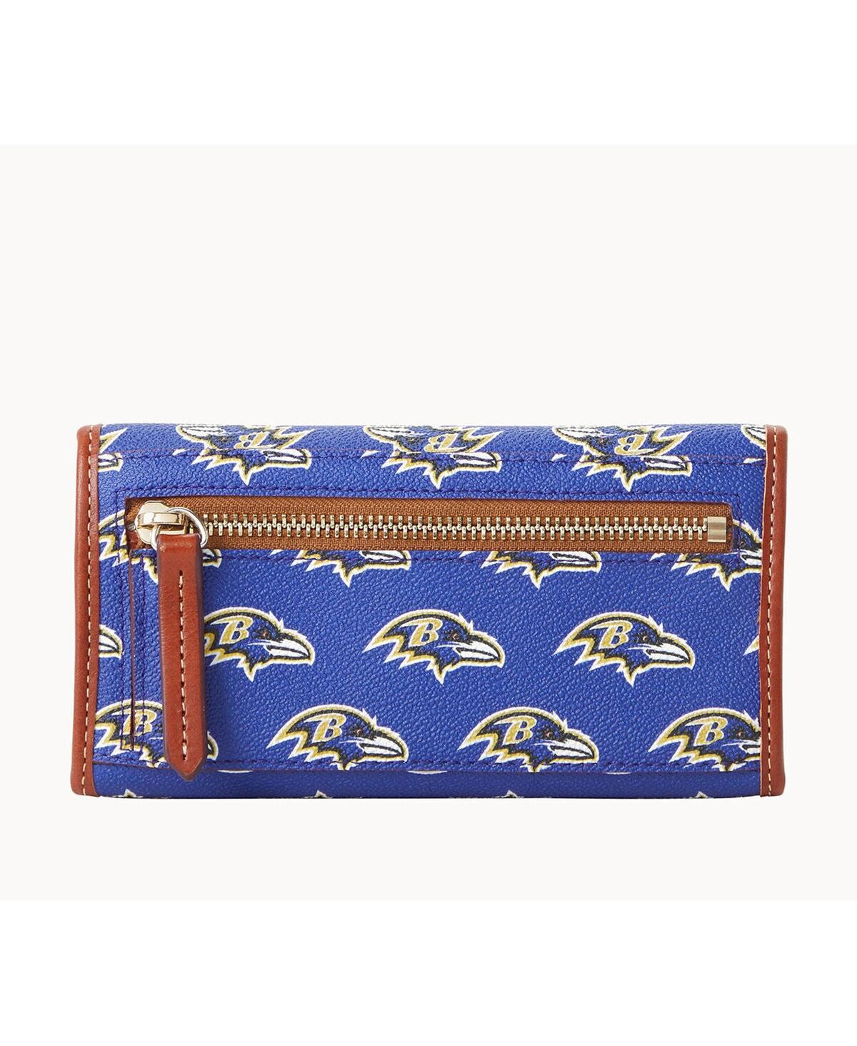 Dooney & Bourke Women's  Baltimore Ravens Team Color Continental Clutch In Blue