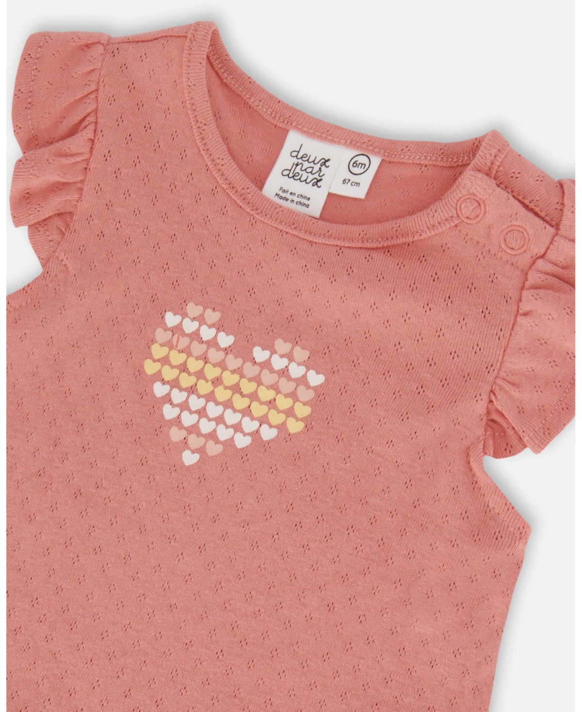 Baby Girl Organic Point Elle Knit Top And Bloomers Set- Infant - Old rose