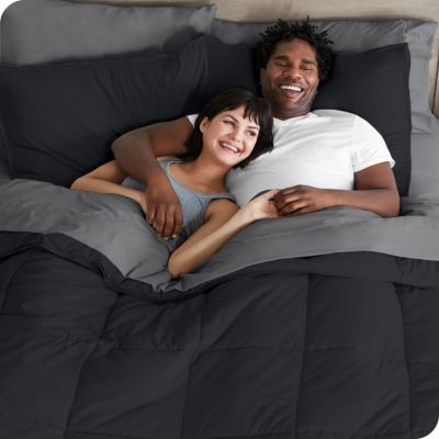 Ultra-Soft Bed-in-a-Bag Microfiber, Down Alternative, OEKO-TEX Certified 7 Pc. Comforter Set, Queen