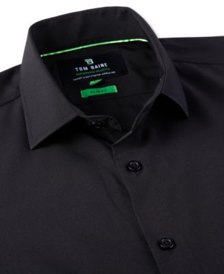 Men's Slim Fit Short Sleeve Performance Button Down Dress Shirt