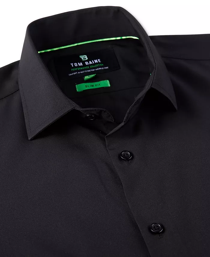 Men's Slim Fit Short Sleeve Performance Button Down Dress Shirt - thumbnail 3