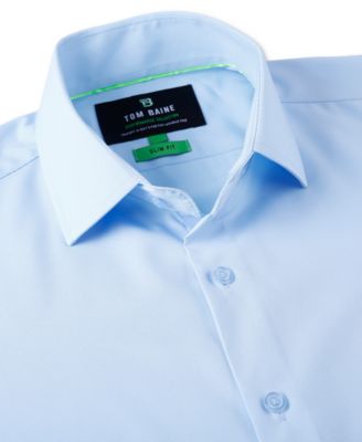 Men's Slim Fit Short Sleeve Performance Button Down Dress Shirt