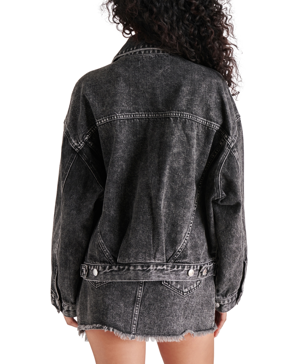 Shop Steve Madden Women's Sienna Denim Jacket In Black