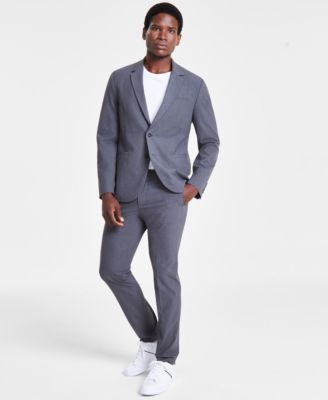 Calvin Klein Mens Slim Fit Suit Crewneck T Shirt In Adobe Rose