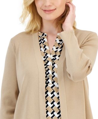 Petite Newport Open-Front Cardigan