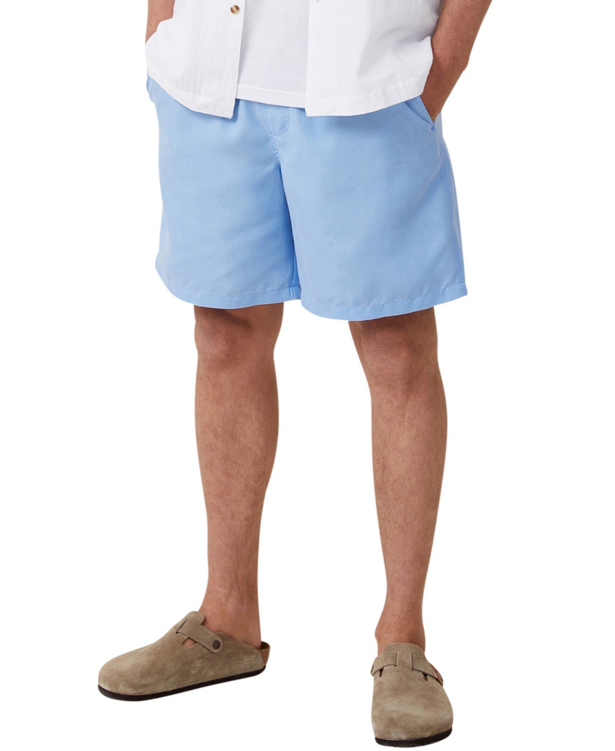 Shop Cotton On Men's Kahuna Drawstring Shorts In Pale Blue
