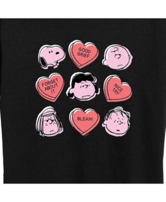 Air Waves Trendy Plus Size Peanuts Valentine's Day Graphic T-shirt