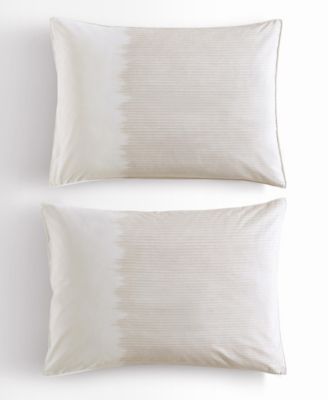 Ikat Pinstripe Cotton Percale 3 Piece Comforter Set, King