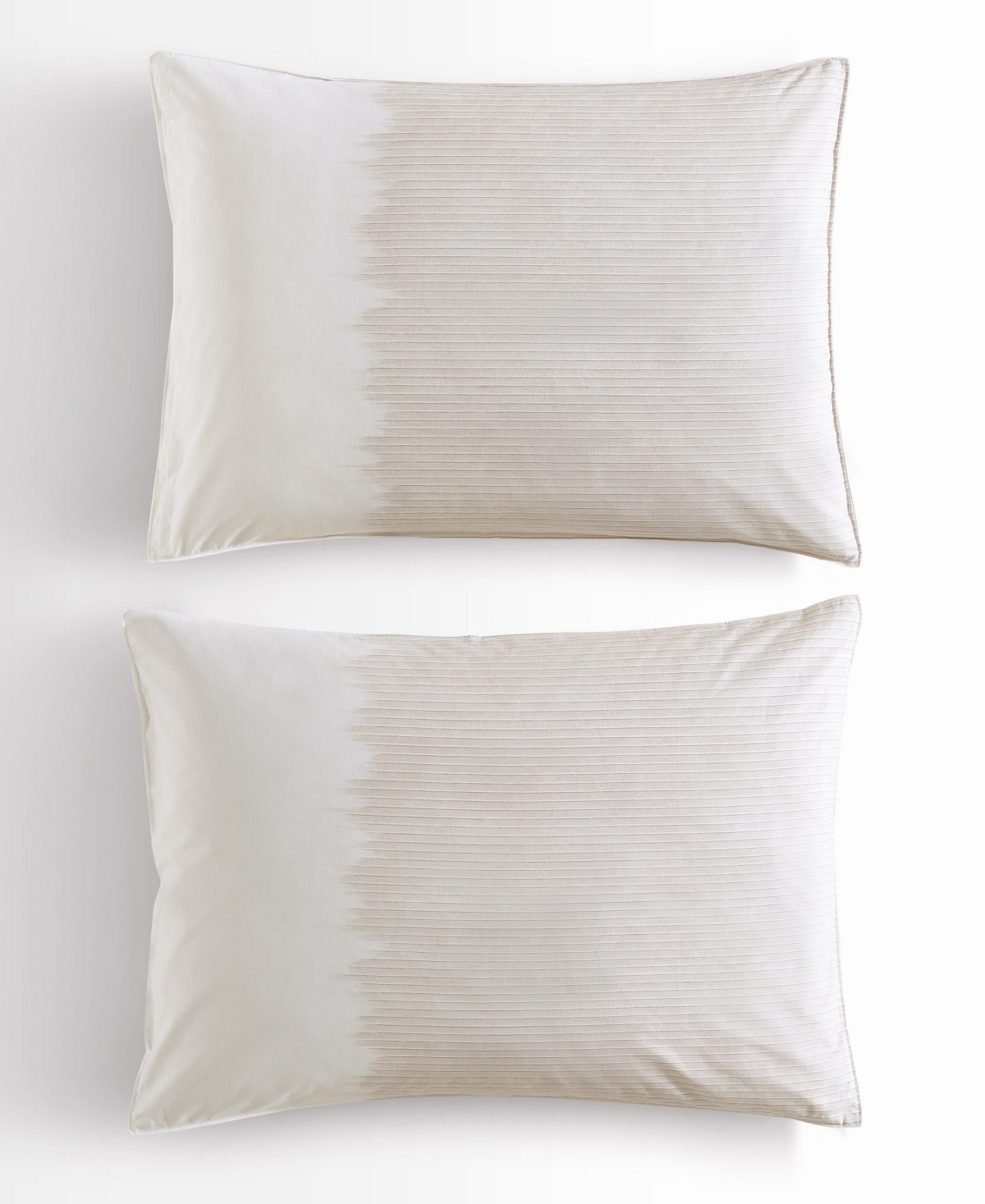 Shop Calvin Klein Ikat Pinstripe Cotton Percale 3 Piece Comforter Set, King In White,neutral Pink