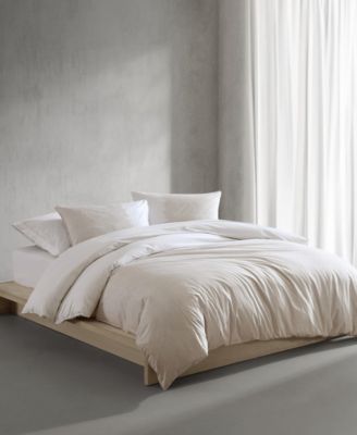 Ikat Pinstripe Cotton Percale 3 Piece Comforter Set, King