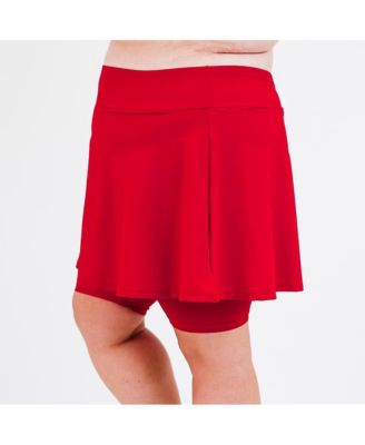 Plus Size Midi Swim Skort