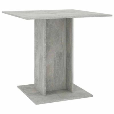 Dining Table Concrete Grey Engineered wood 31.5 in Simple Design