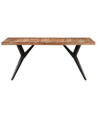 Dining Table 63"x31.5"x29.9" Solid Acacia Wood