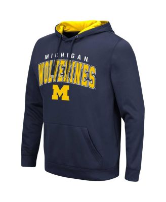 Men's Navy Michigan Wolverines Resistance&nbsp;Pullover Hoodie
