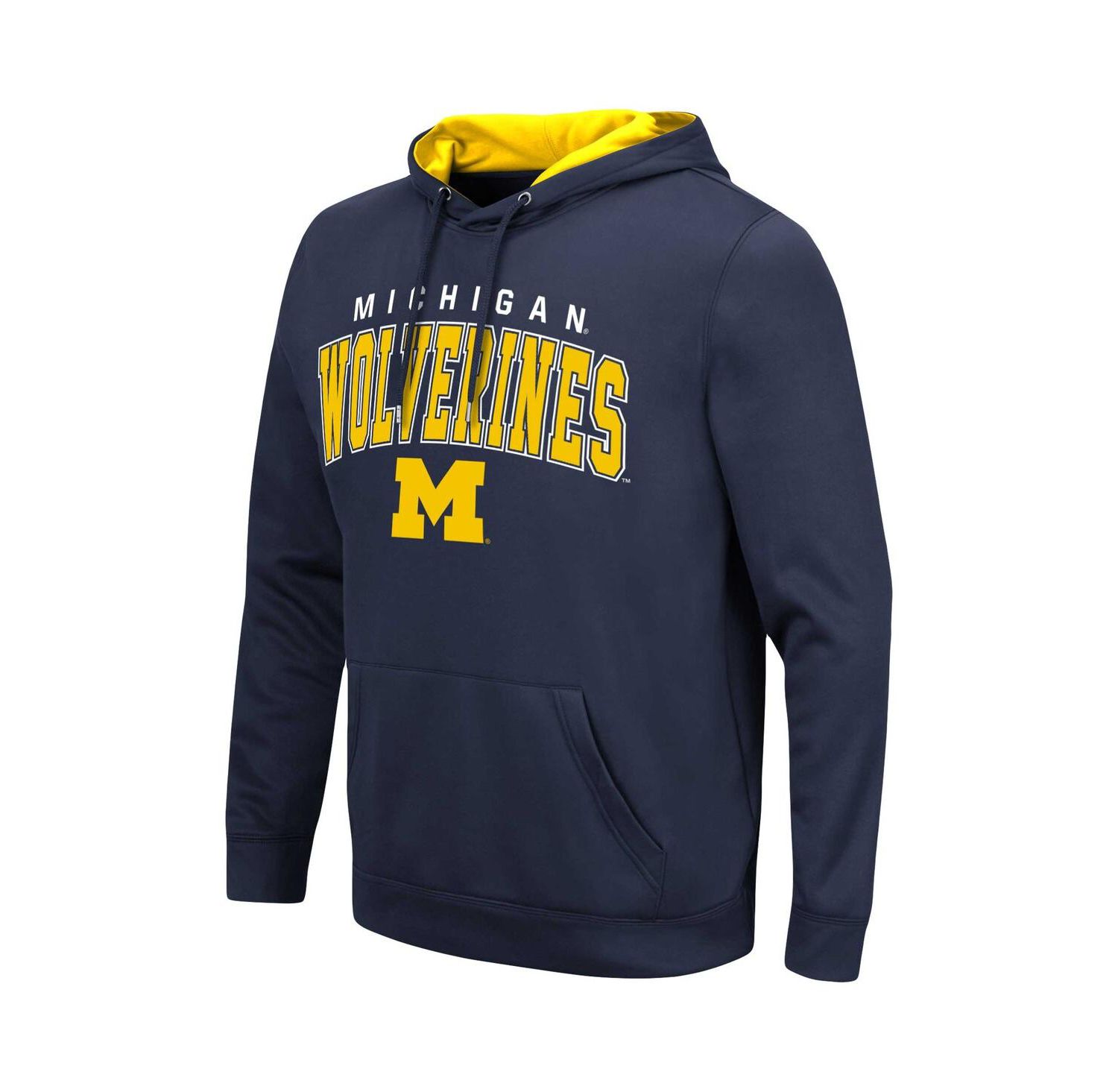 Men's Navy Michigan Wolverines Resistance Pullover Hoodie