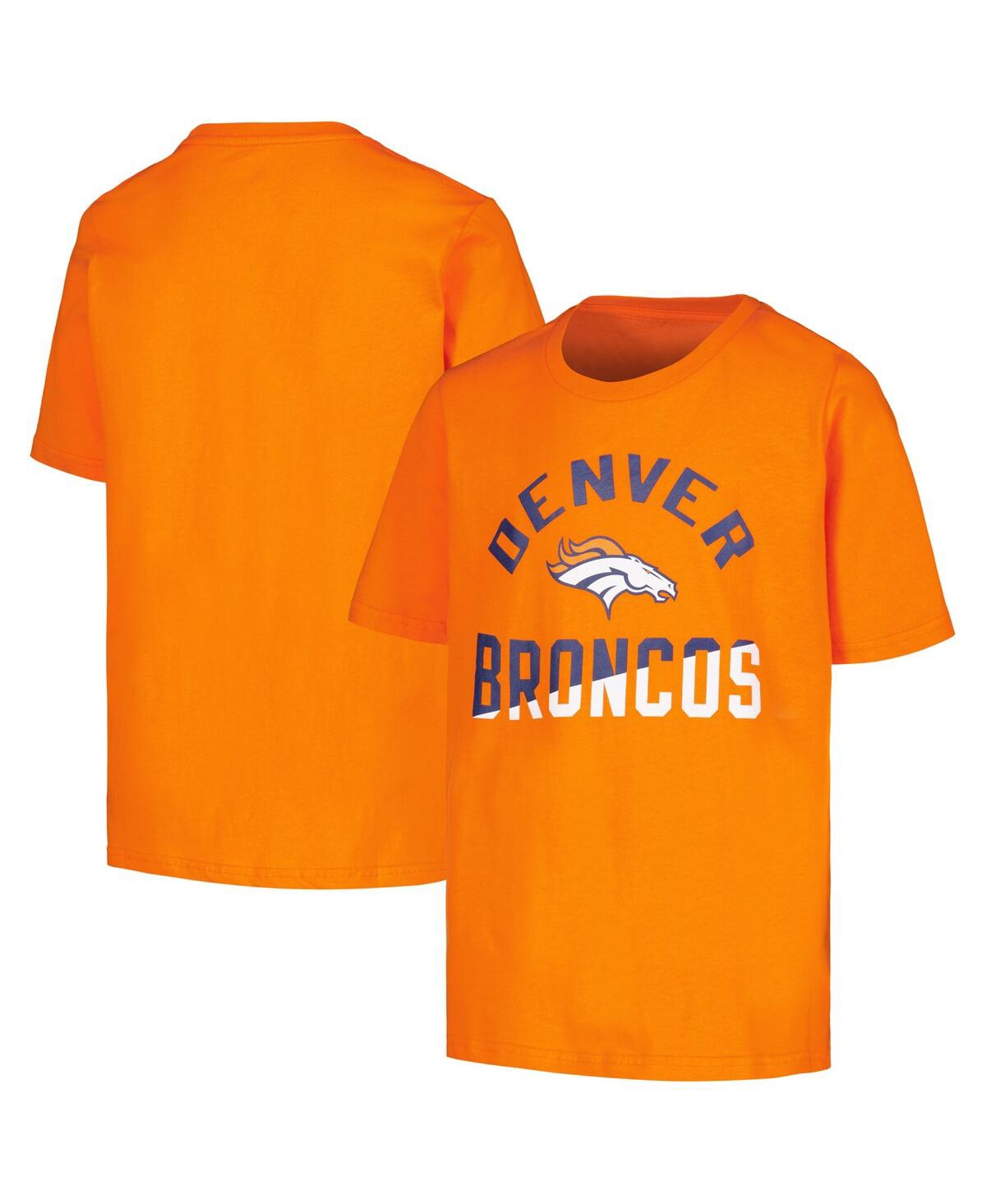 Outerstuff Kids' Big Boys Orange Denver Broncos Halftime T-shirt