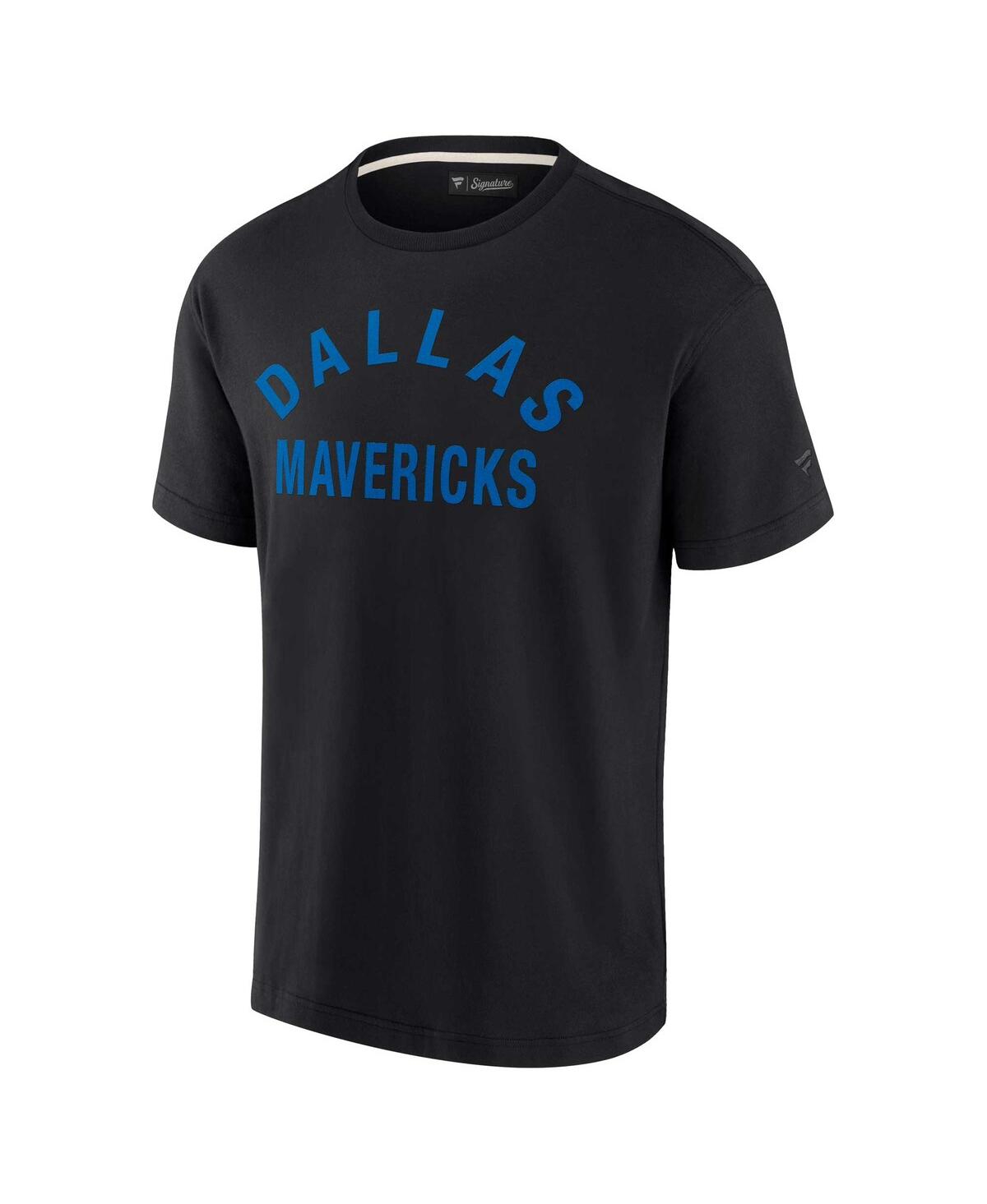 Shop Fanatics Signature Men's And Women's  Black Dallas Mavericks Super Soft T-shirt