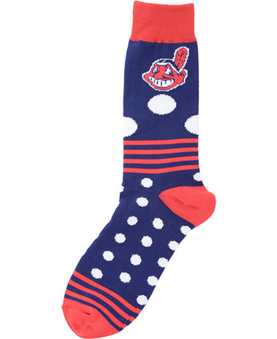 For Bare Feet Cleveland Indians Dots and Stripes 538 Socks