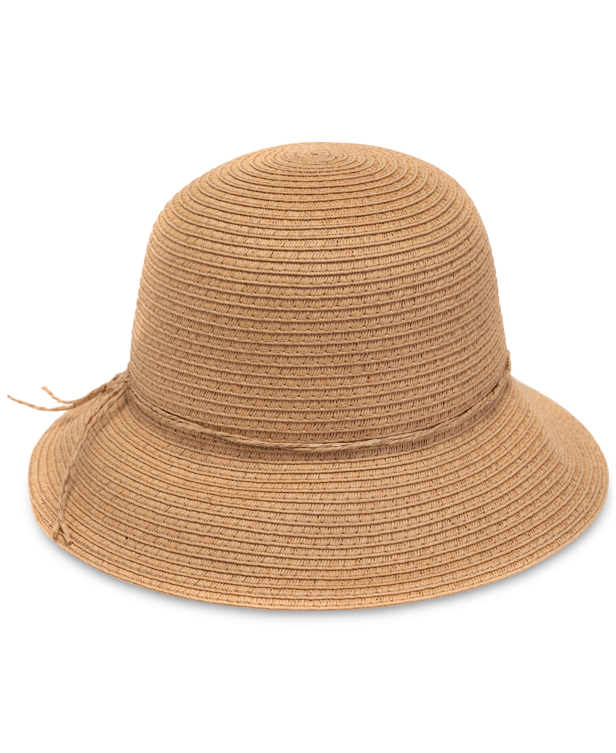 Style & Co Women's Packable Straw Cloche Hat, Created For Macy's In Tan