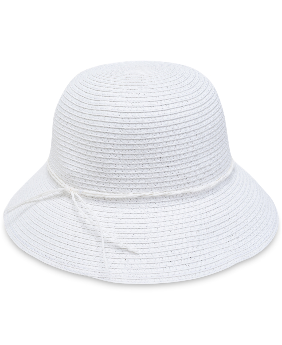 Style & Co Women's Packable Straw Cloche Hat, Created For Macy's In White