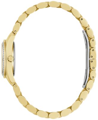 Bulova Women's Classic Crystal Gold-Tone Stainless Steel Bracelet Watch ...